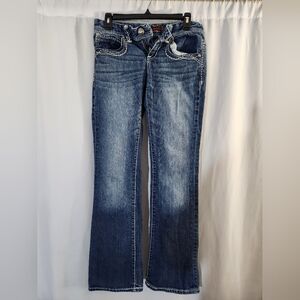 Maurices Junior's Boot Cut Jeans in Blue Size 3/4 #denim #party #western
